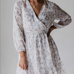 White floral dress